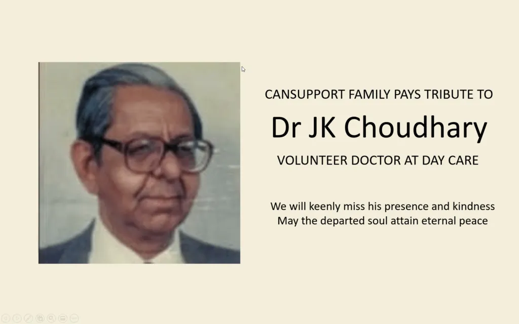 Tribute To Dr J K Choudhary, Day Care Doctor Volunteer